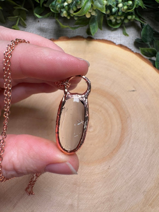 Clear Quartz Necklace | Copper Ashes
