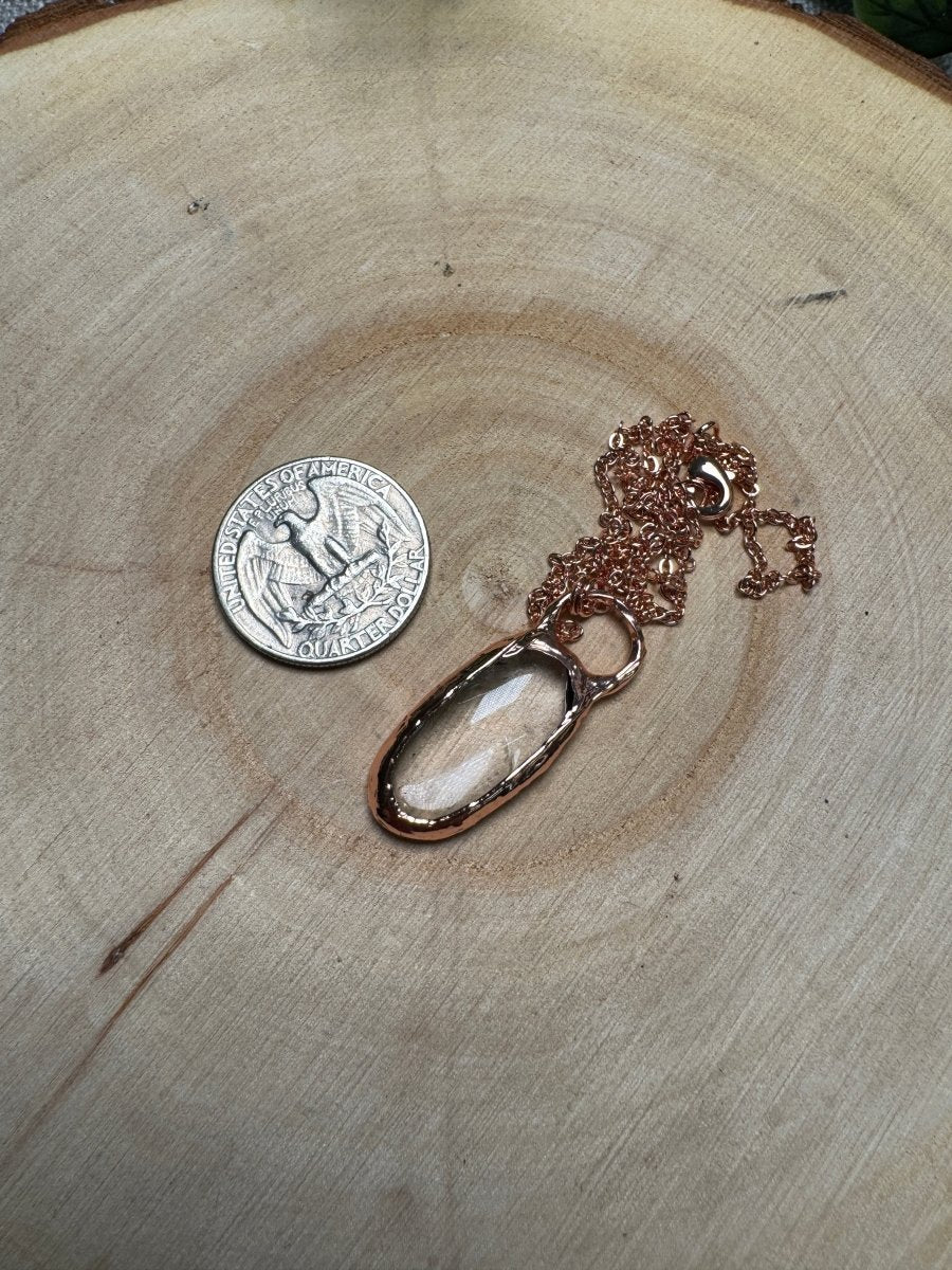 Clear Quartz Necklace | Copper Ashes