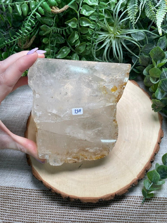 Clear Quartz Slab | Copper Ashes