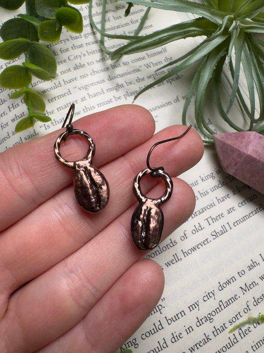 Coffee Bean Earrings | Copper Ashes