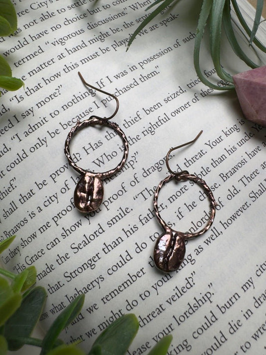 Coffee Bean Earrings | Copper Ashes