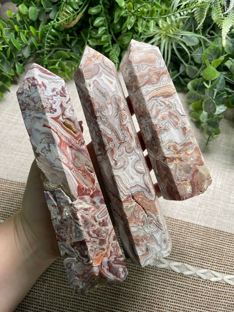 Crazy Lace Agate Tower | Copper Ashes