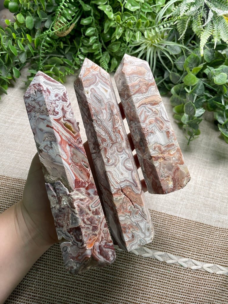 Crazy Lace Agate Tower | Copper Ashes