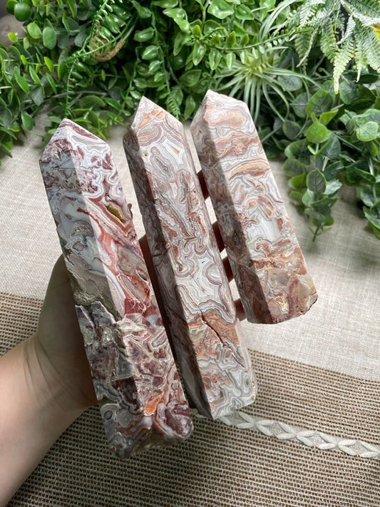 Crazy Lace Agate Tower | Copper Ashes
