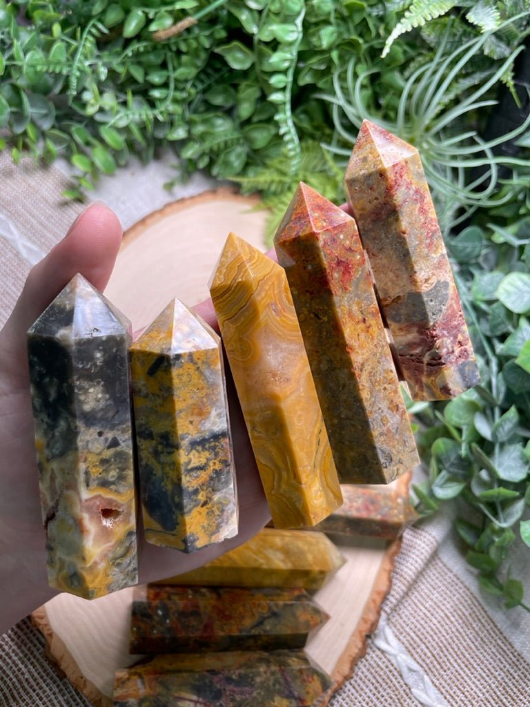 Crazy Lace Agate Tower | Copper Ashes