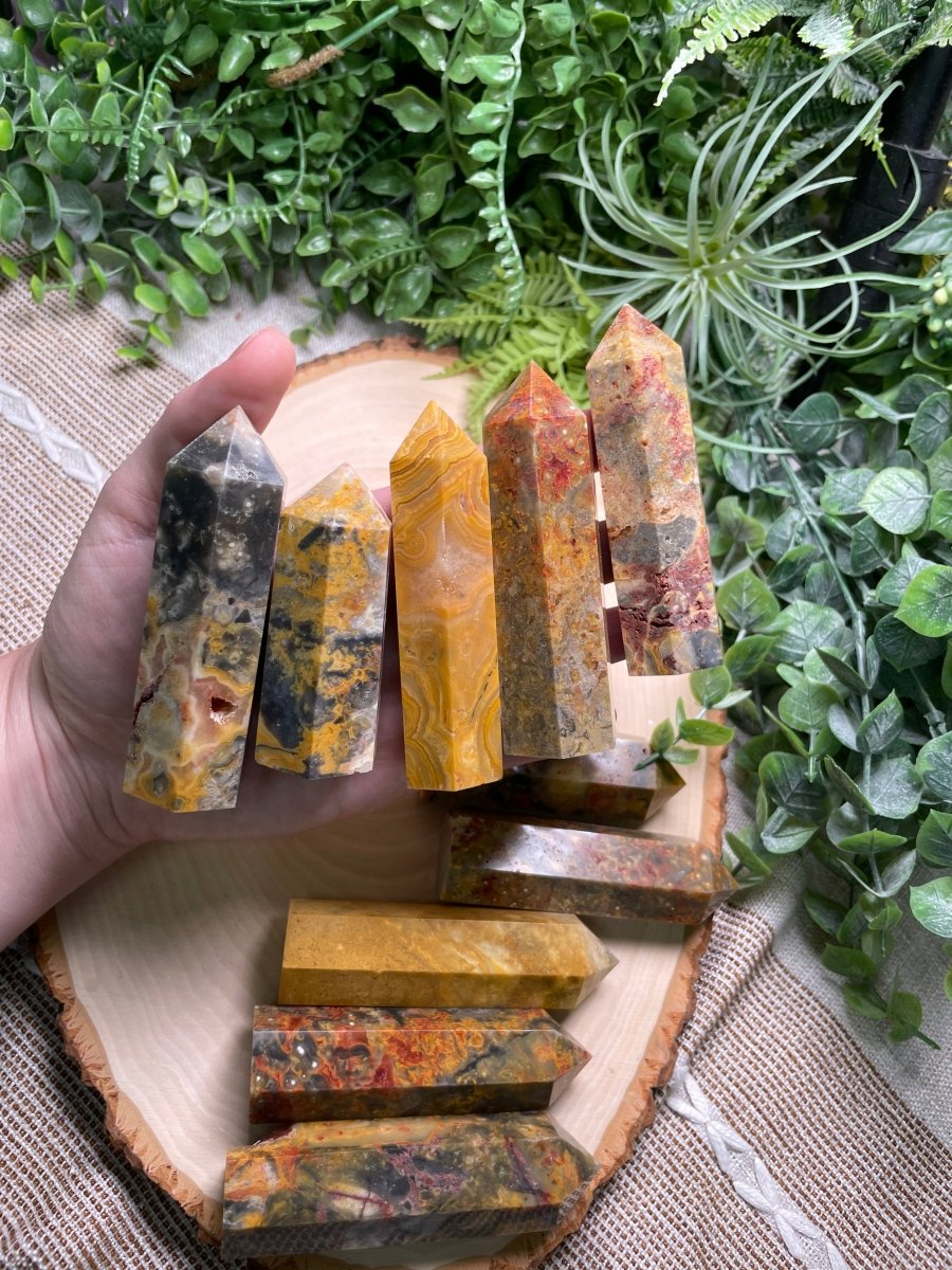 Crazy Lace Agate Tower | Copper Ashes