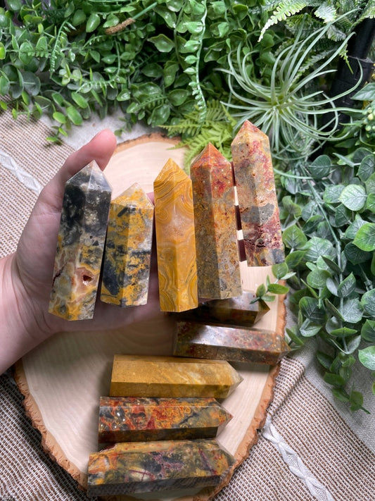 Crazy Lace Agate Tower | Copper Ashes