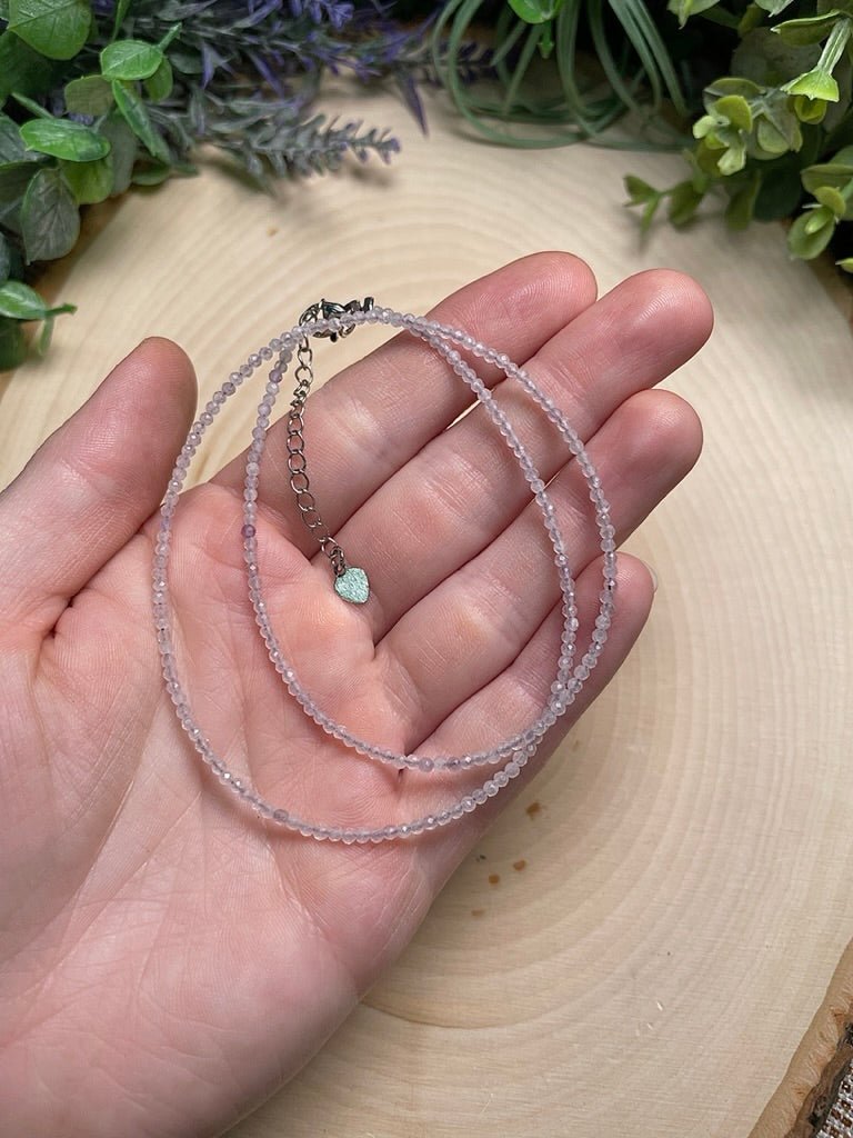 Crystal Beaded Choker Necklace | Copper Ashes
