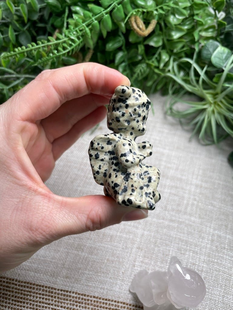 Crystal Cherub Angel with Winter Hat | Copper Ashes