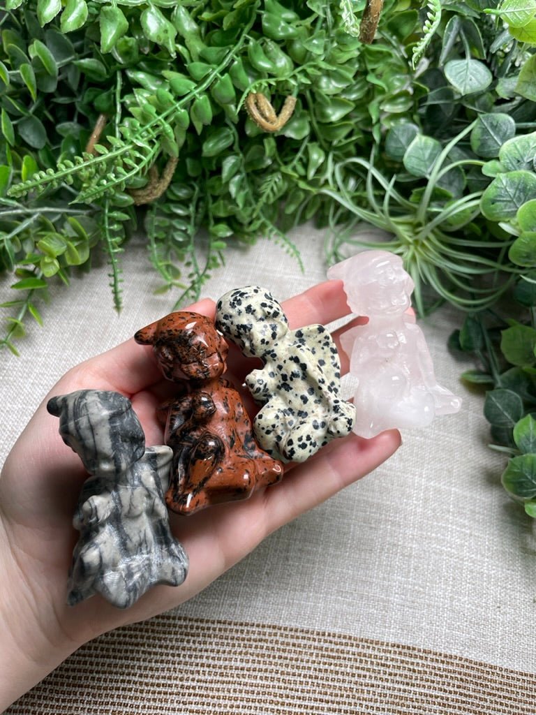 Crystal Cherub Angel with Winter Hat | Copper Ashes