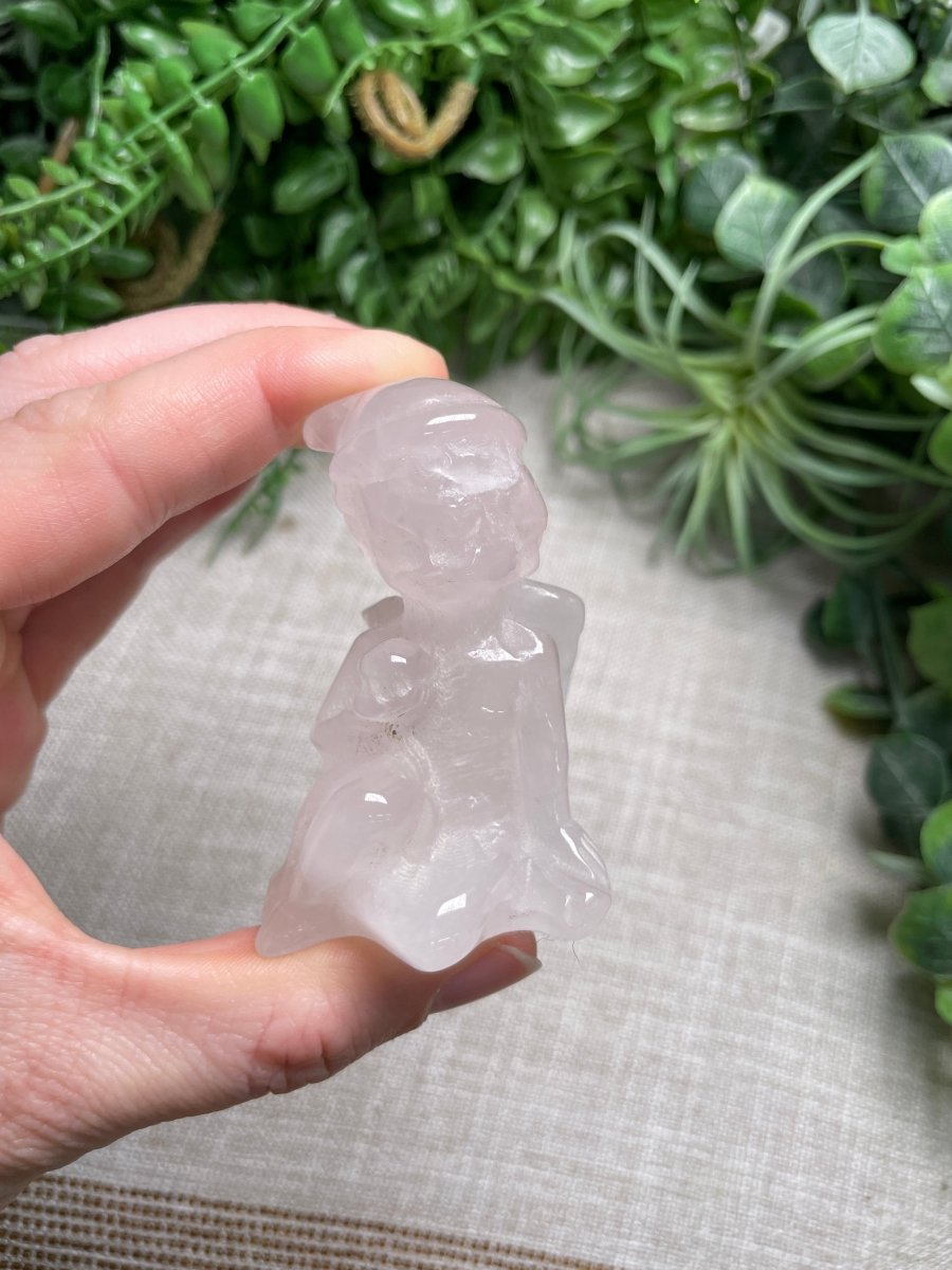 Crystal Cherub Angel with Winter Hat | Copper Ashes