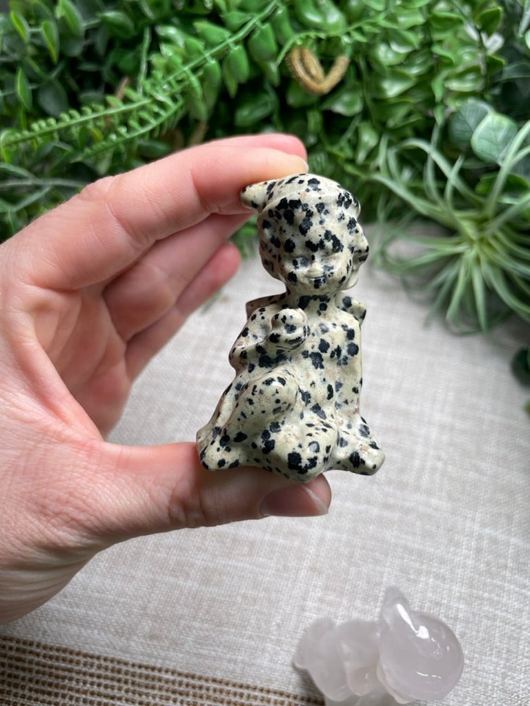 Crystal Cherub Angel with Winter Hat | Copper Ashes