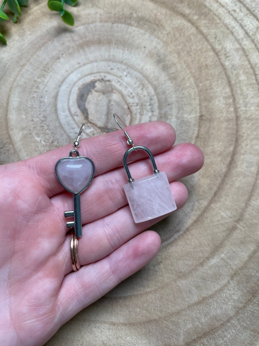 Crystal Heart Locket Earrings | Copper Ashes