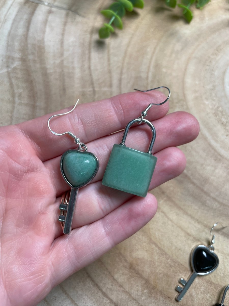 Crystal Heart Locket Earrings | Copper Ashes