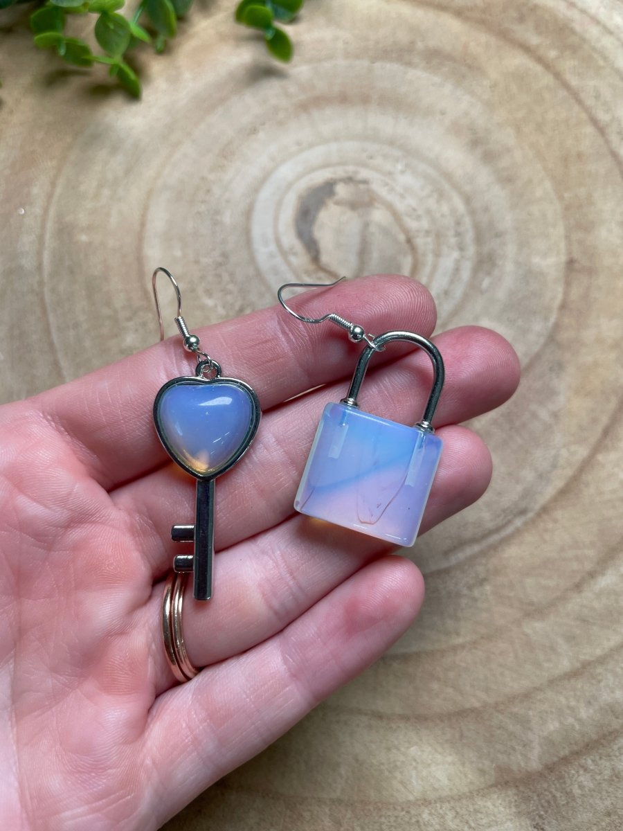 Crystal Heart Locket Earrings | Copper Ashes