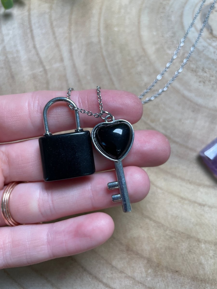 Crystal Heart Locket Necklace | Copper Ashes