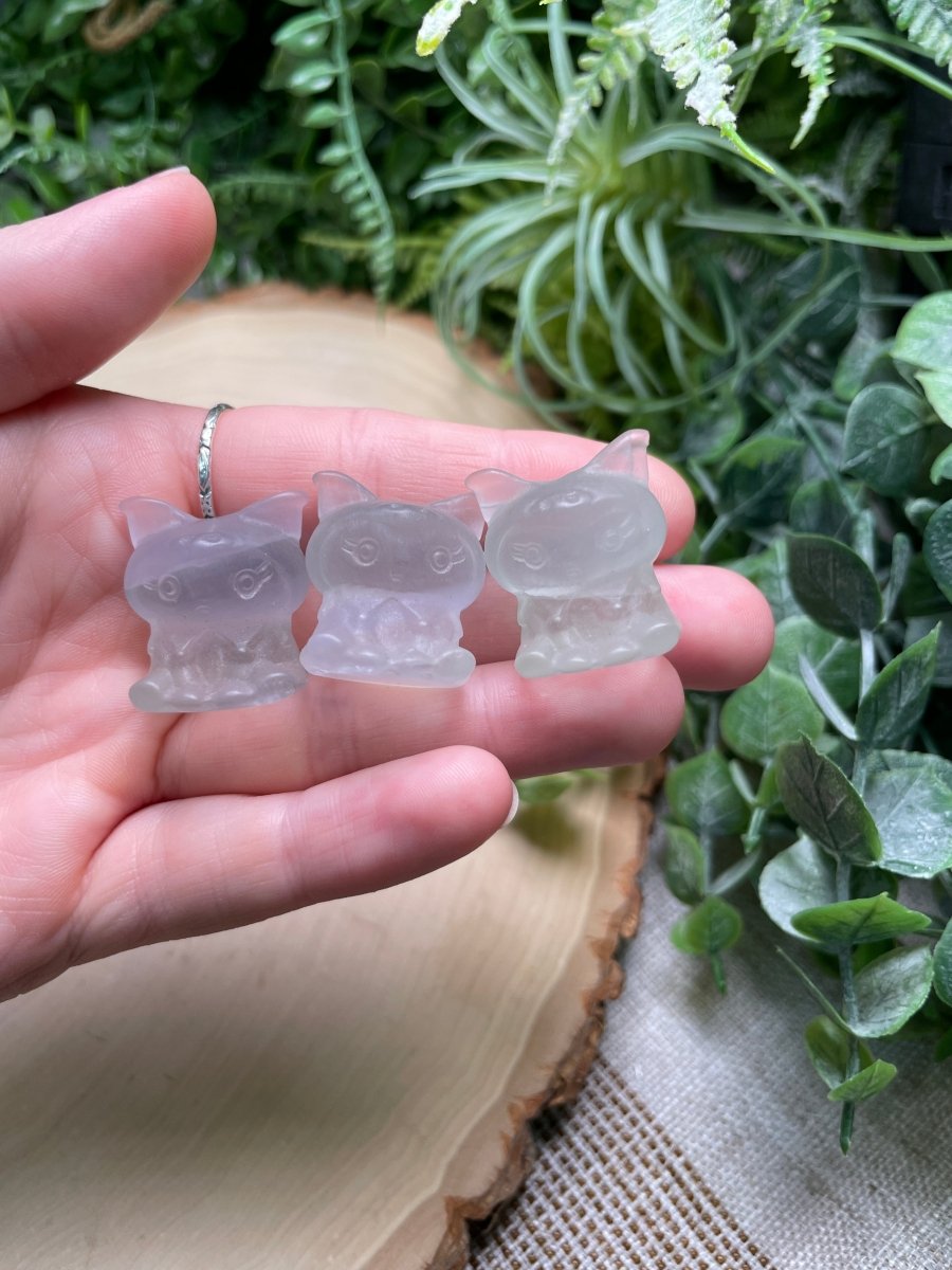 Crystal Kuromi from Hello Kitty (synthetic white jade available) | Copper Ashes