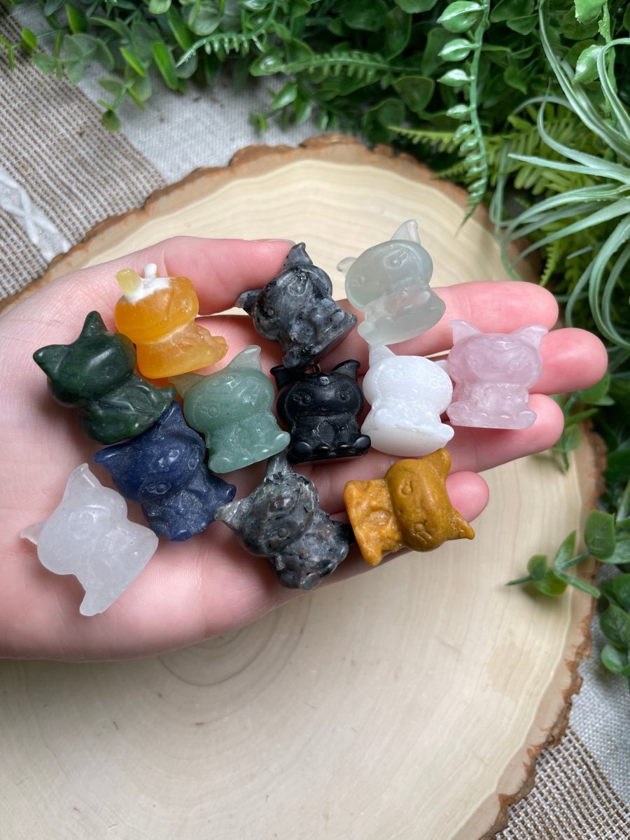 Crystal Kuromi from Hello Kitty (synthetic white jade available) | Copper Ashes