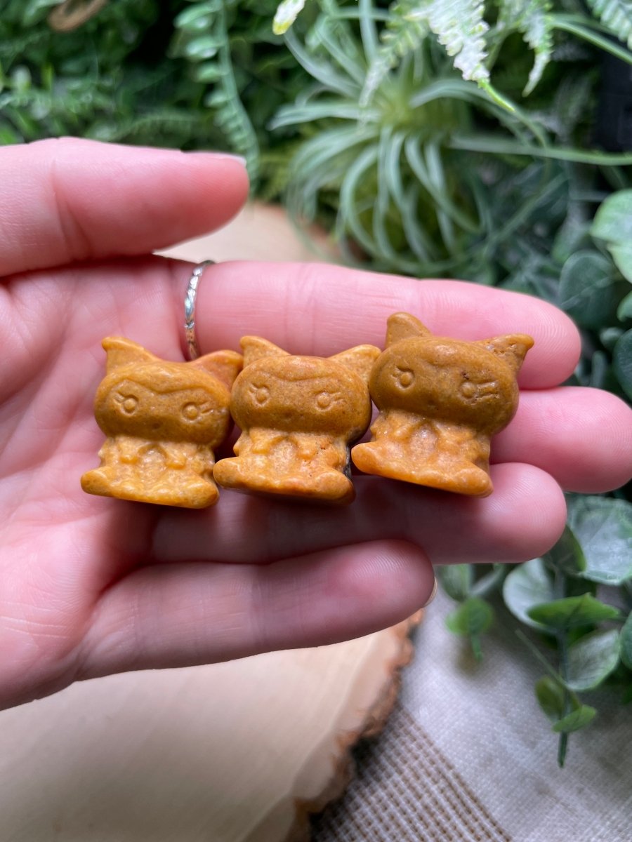 Crystal Kuromi from Hello Kitty (synthetic white jade available) | Copper Ashes