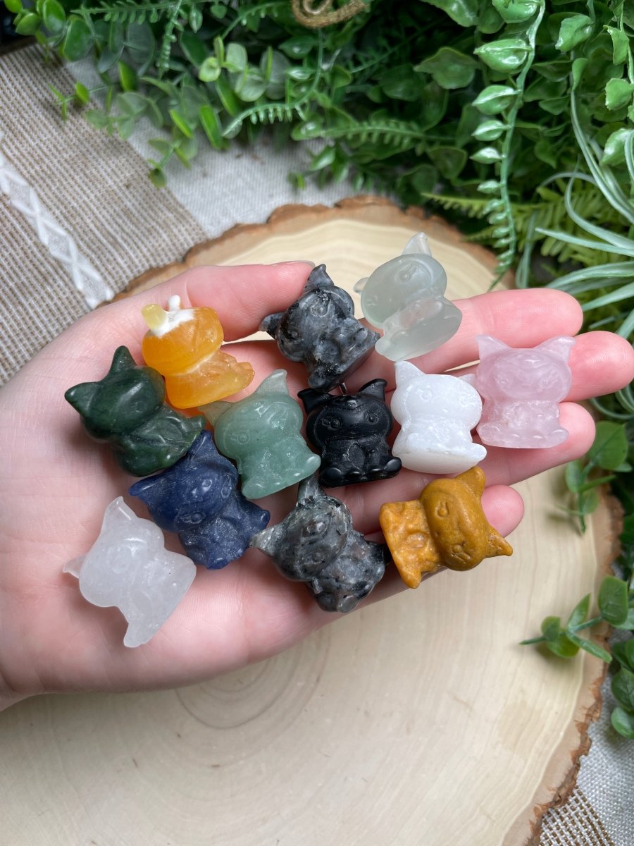 Crystal Kuromi from Hello Kitty (synthetic white jade available) | Copper Ashes