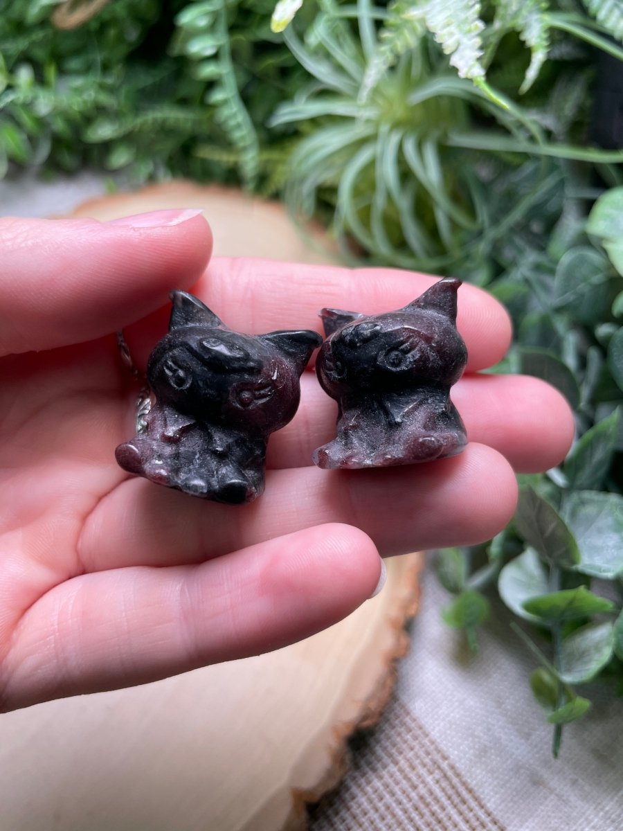 Crystal Kuromi from Hello Kitty (synthetic white jade available) | Copper Ashes