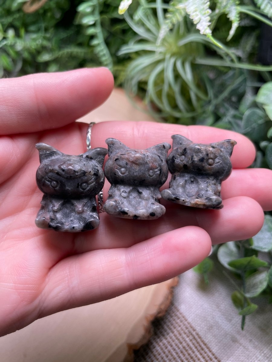 Crystal Kuromi from Hello Kitty (synthetic white jade available) | Copper Ashes