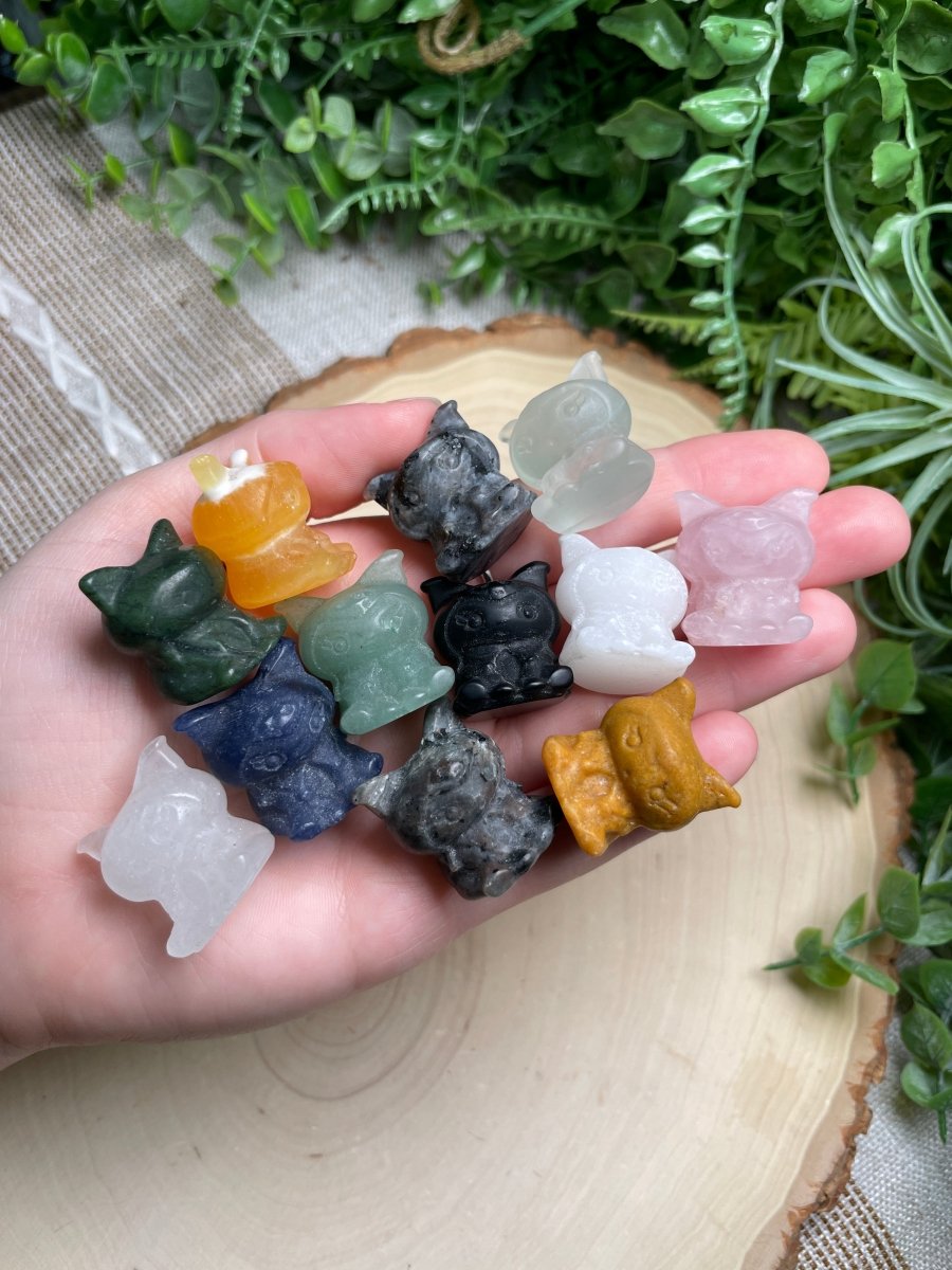 Crystal Kuromi from Hello Kitty (synthetic white jade available) | Copper Ashes