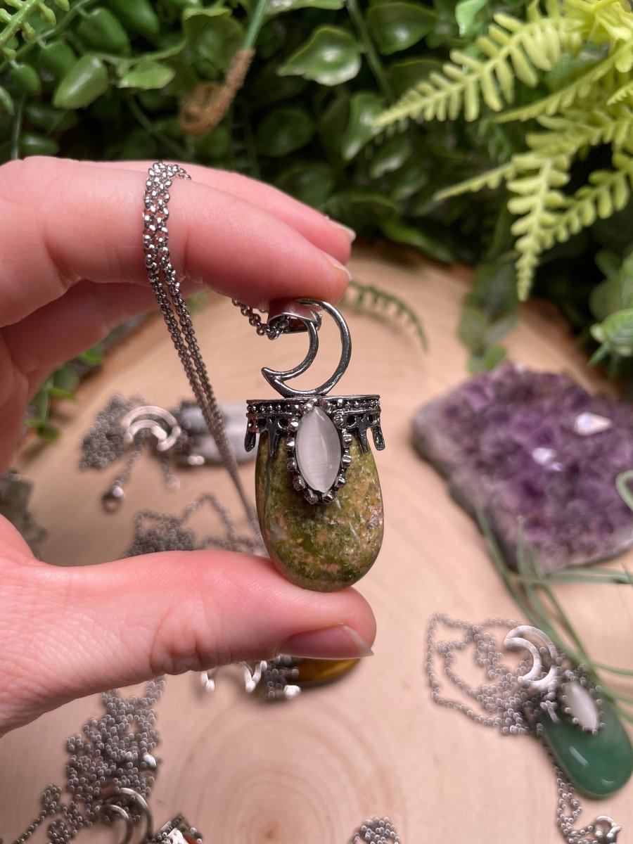 Crystal Moon Necklace | Copper Ashes