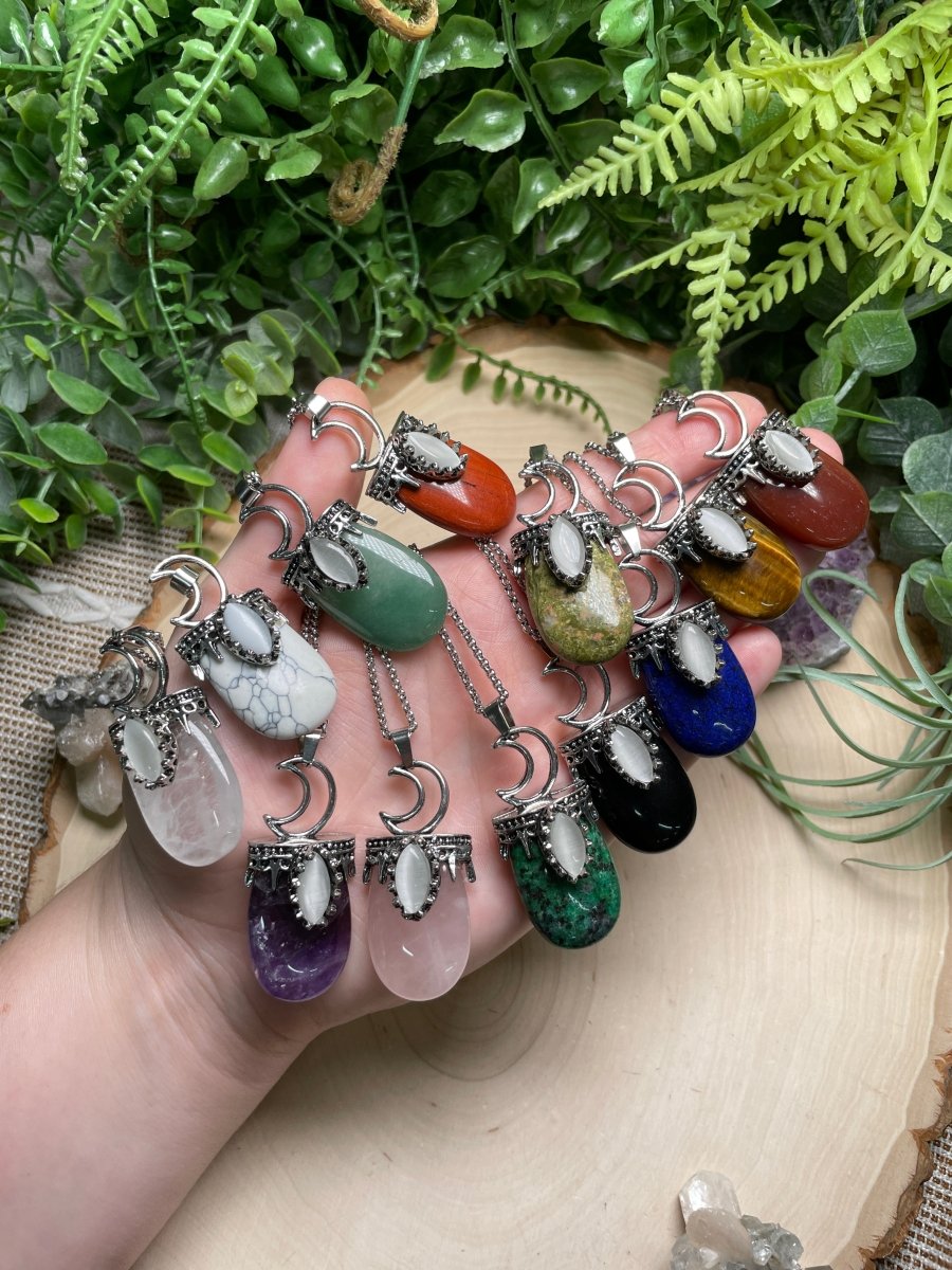 Crystal Moon Necklace | Copper Ashes