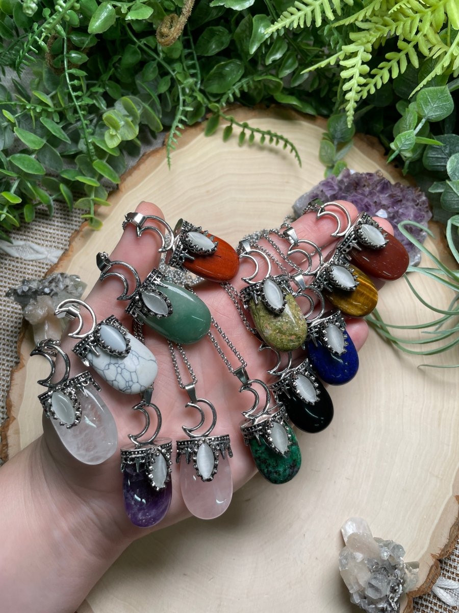 Crystal Moon Necklace | Copper Ashes
