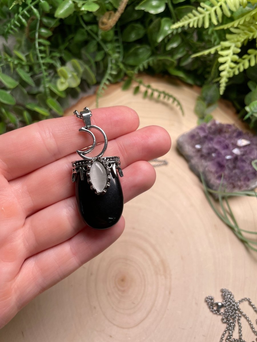 Crystal Moon Necklace | Copper Ashes