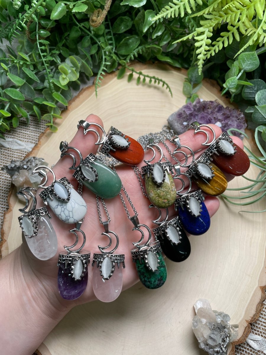 Crystal Moon Necklace | Copper Ashes