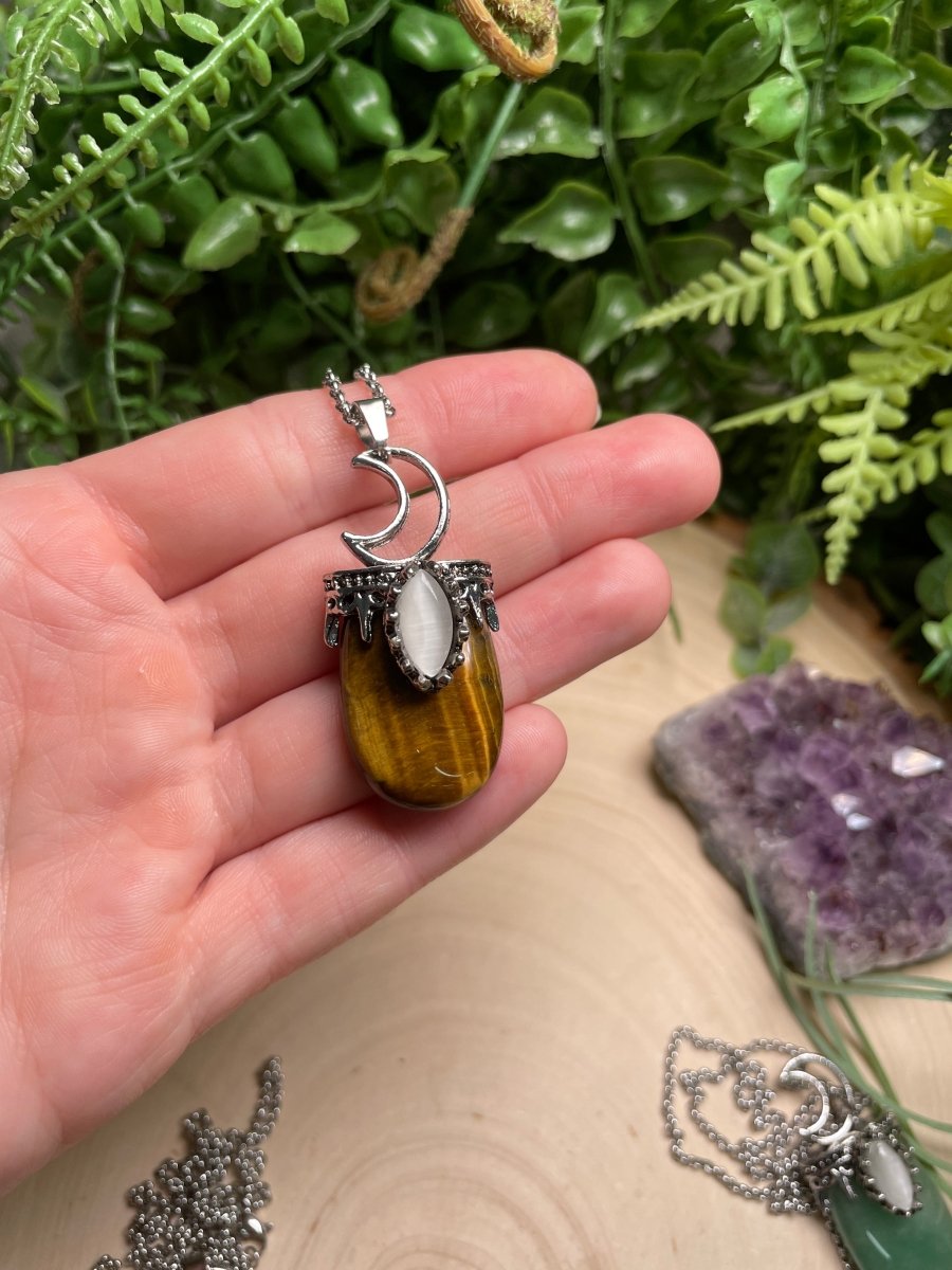 Crystal Moon Necklace | Copper Ashes