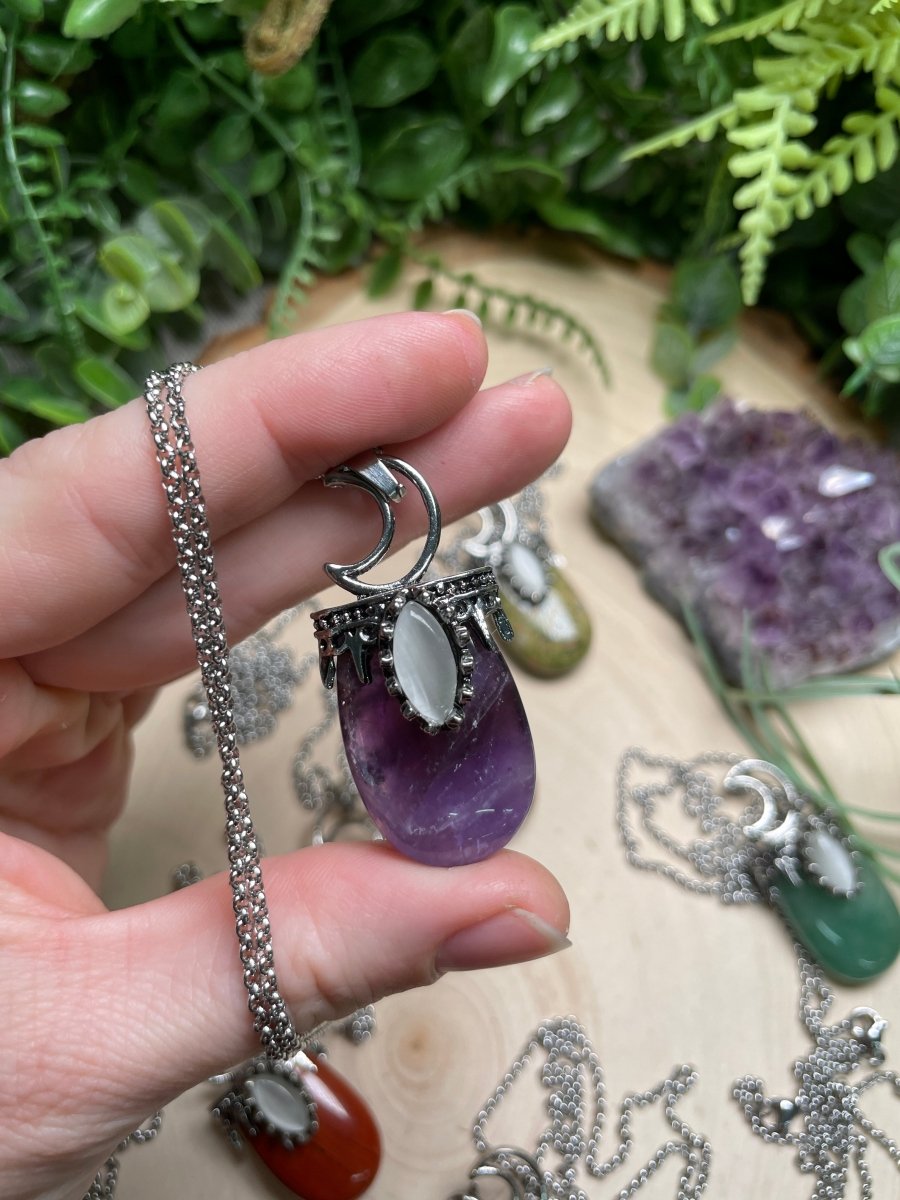 Crystal Moon Necklace | Copper Ashes