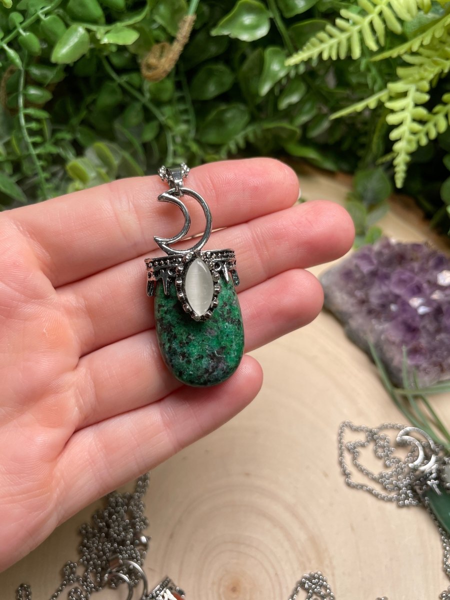 Crystal Moon Necklace | Copper Ashes