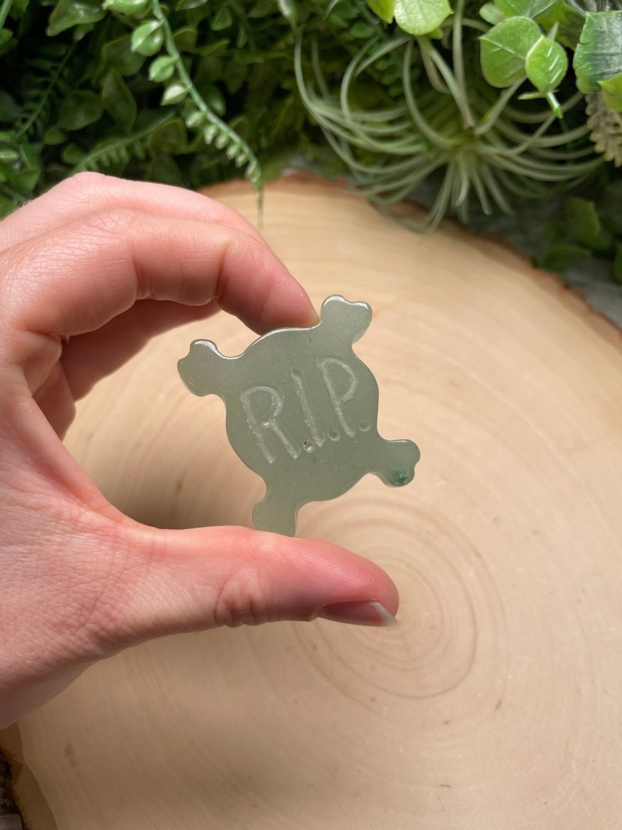 Crystal RIP Skull and Crossbones | Copper Ashes