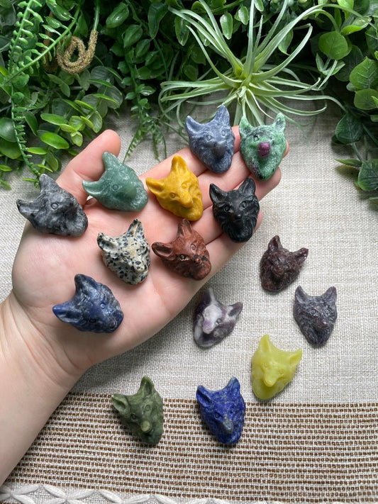 Crystal Wolf Head | Copper Ashes