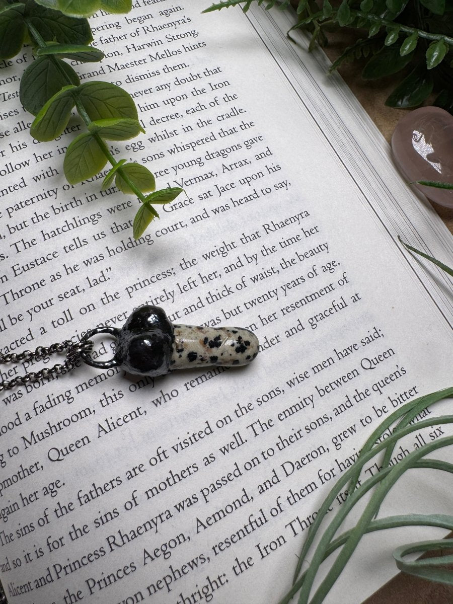 Dalmatian Jasper Penis Necklace | Copper Ashes