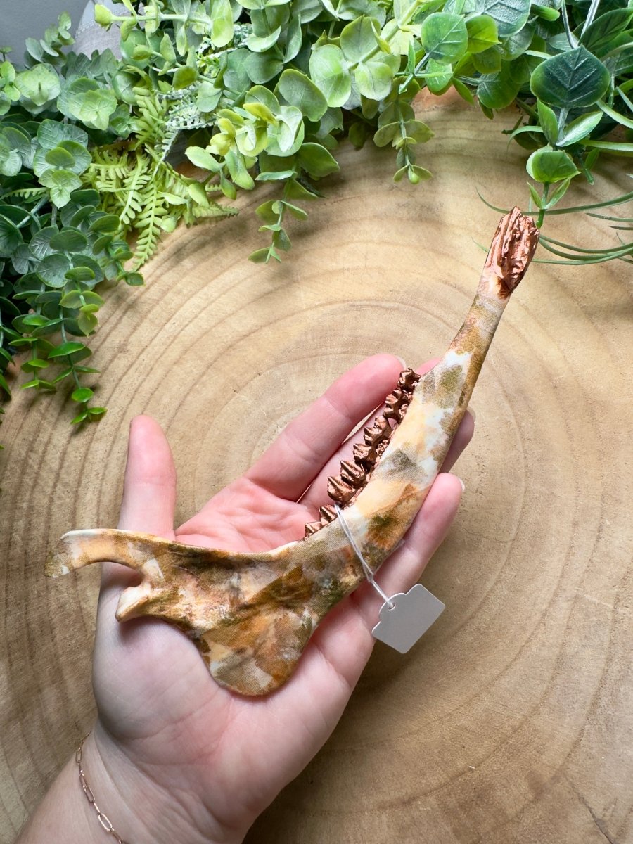 Deer Jawbone- Hand Decorated | Copper Ashes