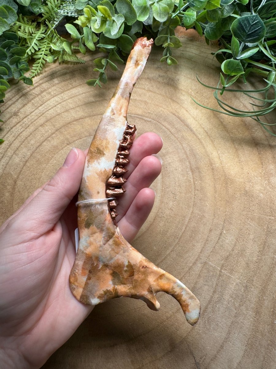 Deer Jawbone- Hand Decorated | Copper Ashes