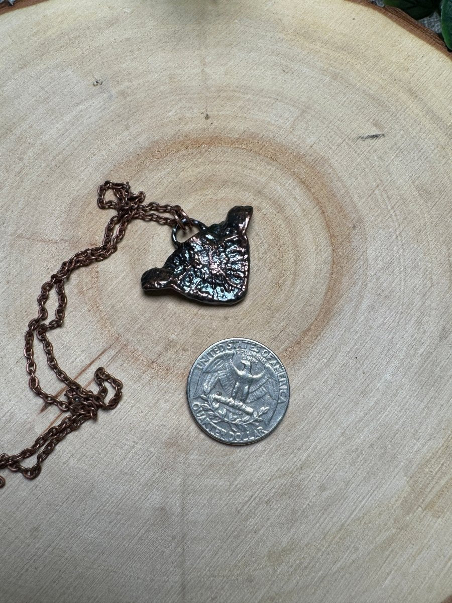 Deer Spinal Bone Cap Necklace | Copper Ashes