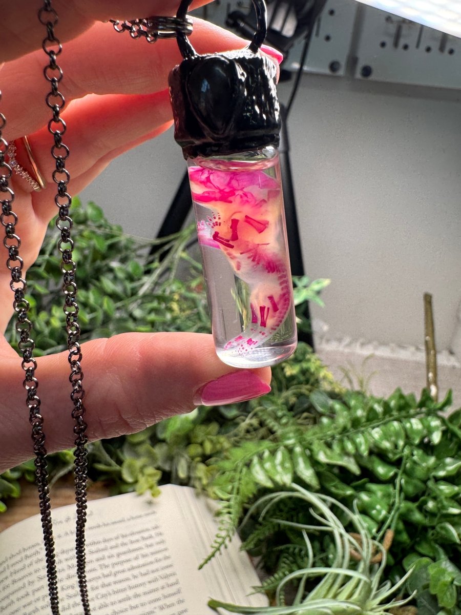 Diaphonized Pinkie Mouse and Labradorite Oddity Necklace | Copper Ashes