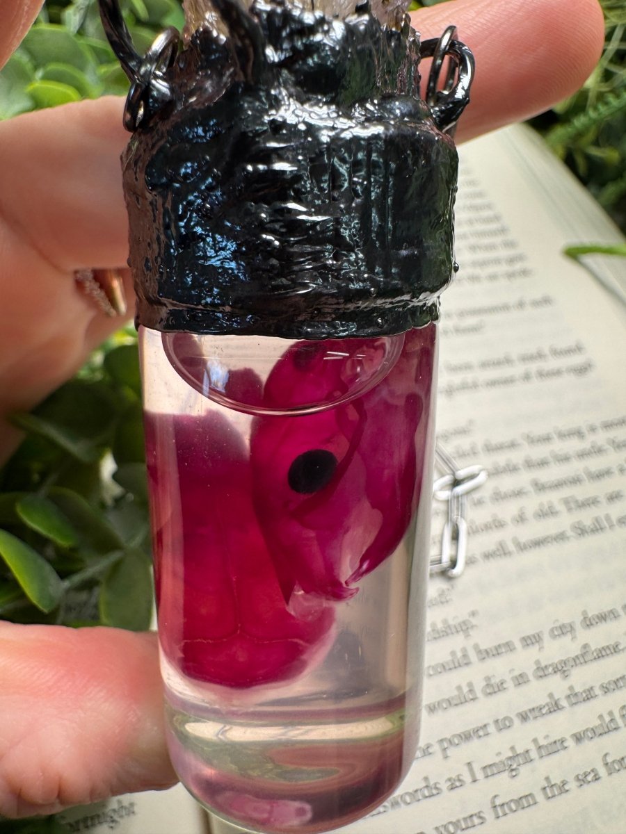 Diaphonized Rat Heads, Spirit Quartz, and Moonstone Oddity Necklace | Copper Ashes