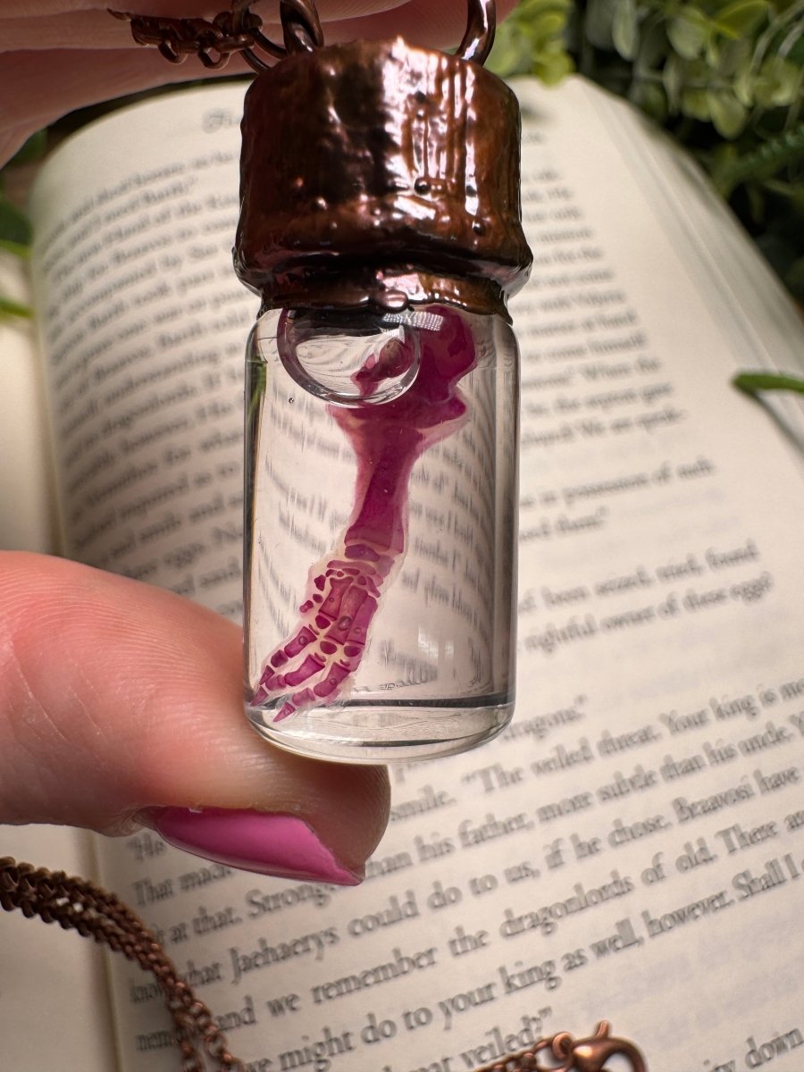 Diaphonized Rat Paw and Blue Sandstone Oddity Necklace | Copper Ashes