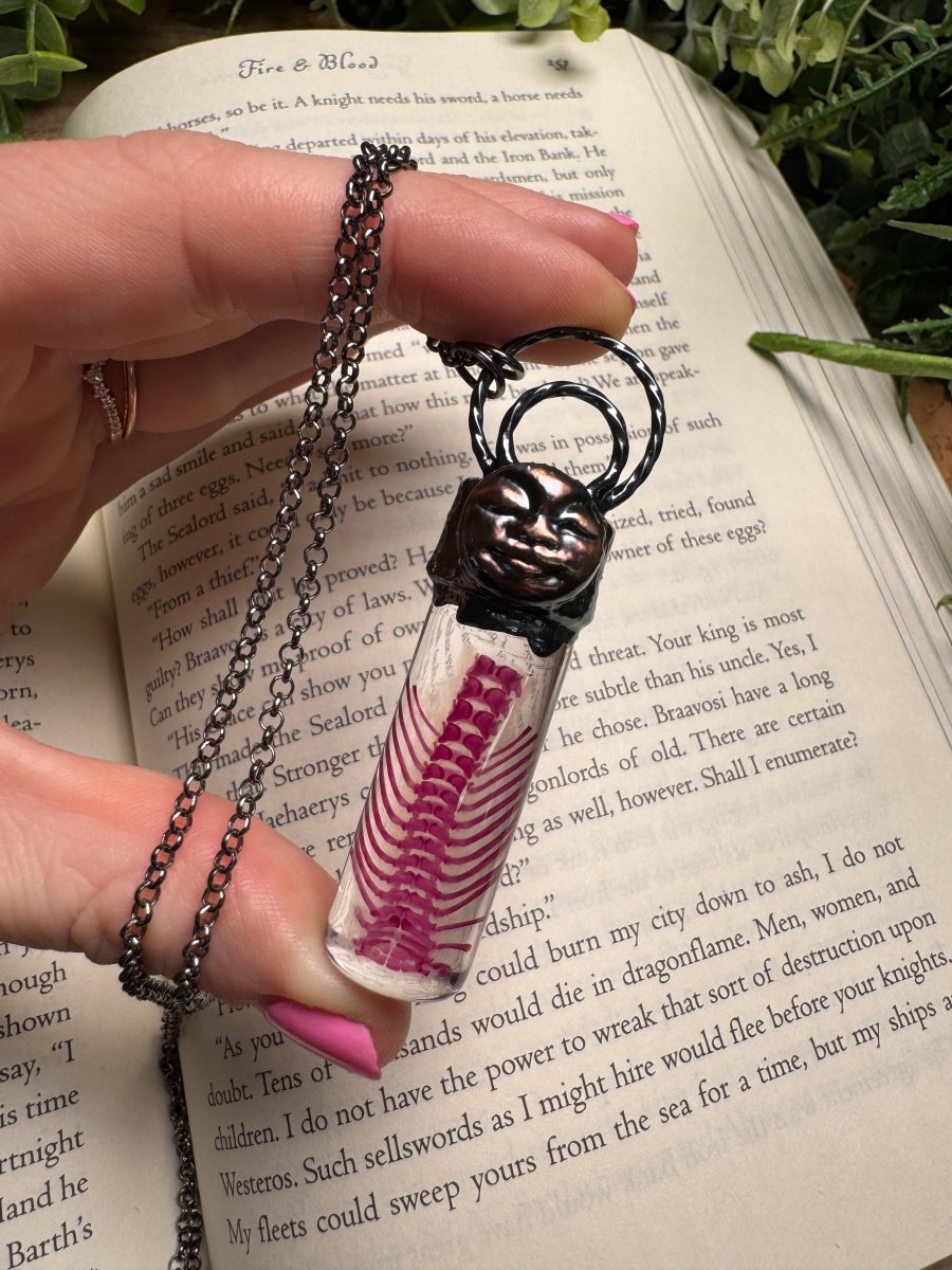Diaphonized Rat Ribcage Goddess Oddity Necklace | Copper Ashes