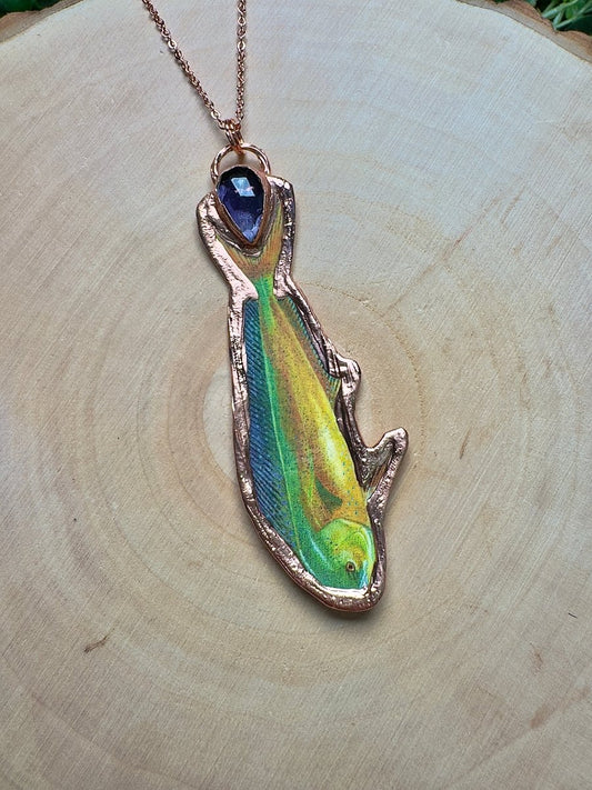 Dolphin and Amethyst Necklace | Copper Ashes