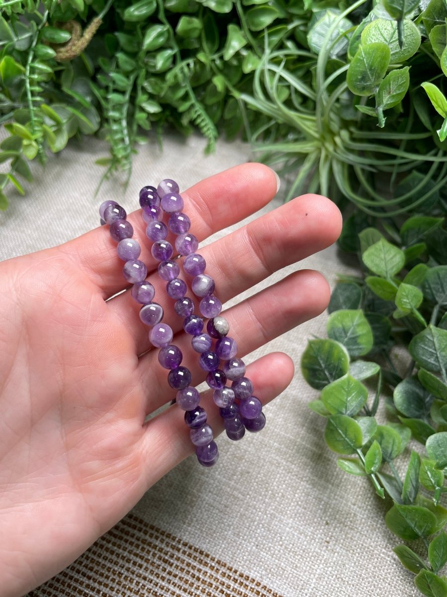 Dream Amethyst 6mm Beaded Bracelet | Copper Ashes