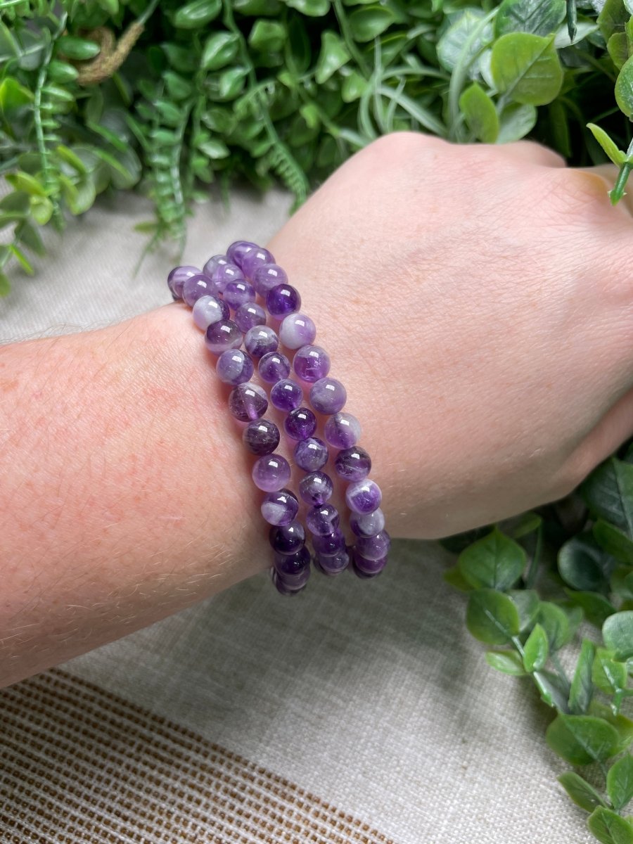 Dream Amethyst 6mm Beaded Bracelet | Copper Ashes