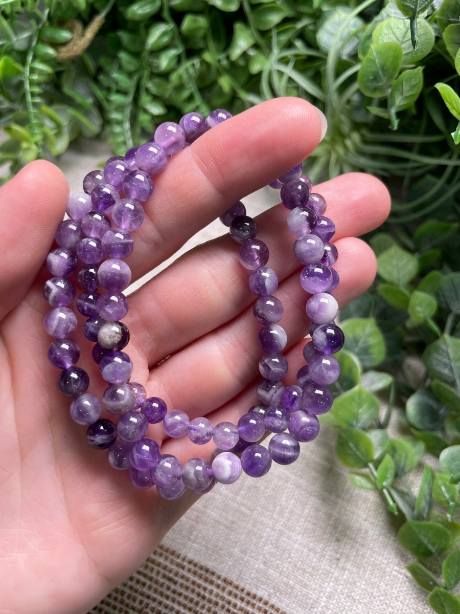 Dream Amethyst 6mm Beaded Bracelet | Copper Ashes