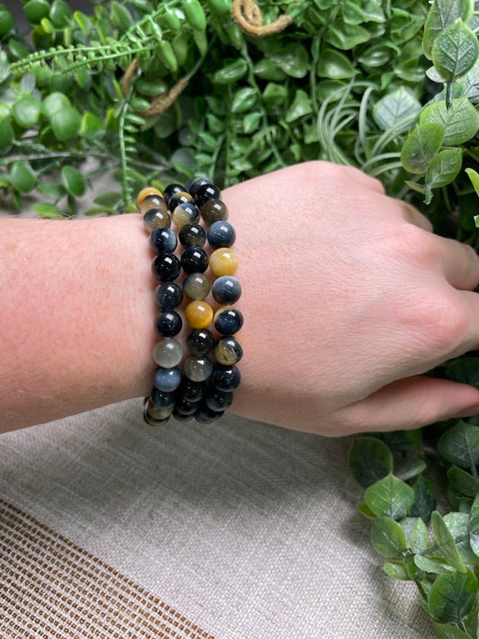 Dream Tigers Eye 8mm Beaded Bracelet | Copper Ashes